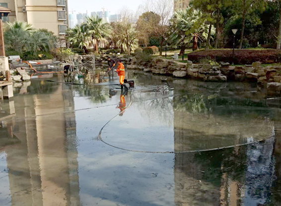 海曙景观池淤泥清理